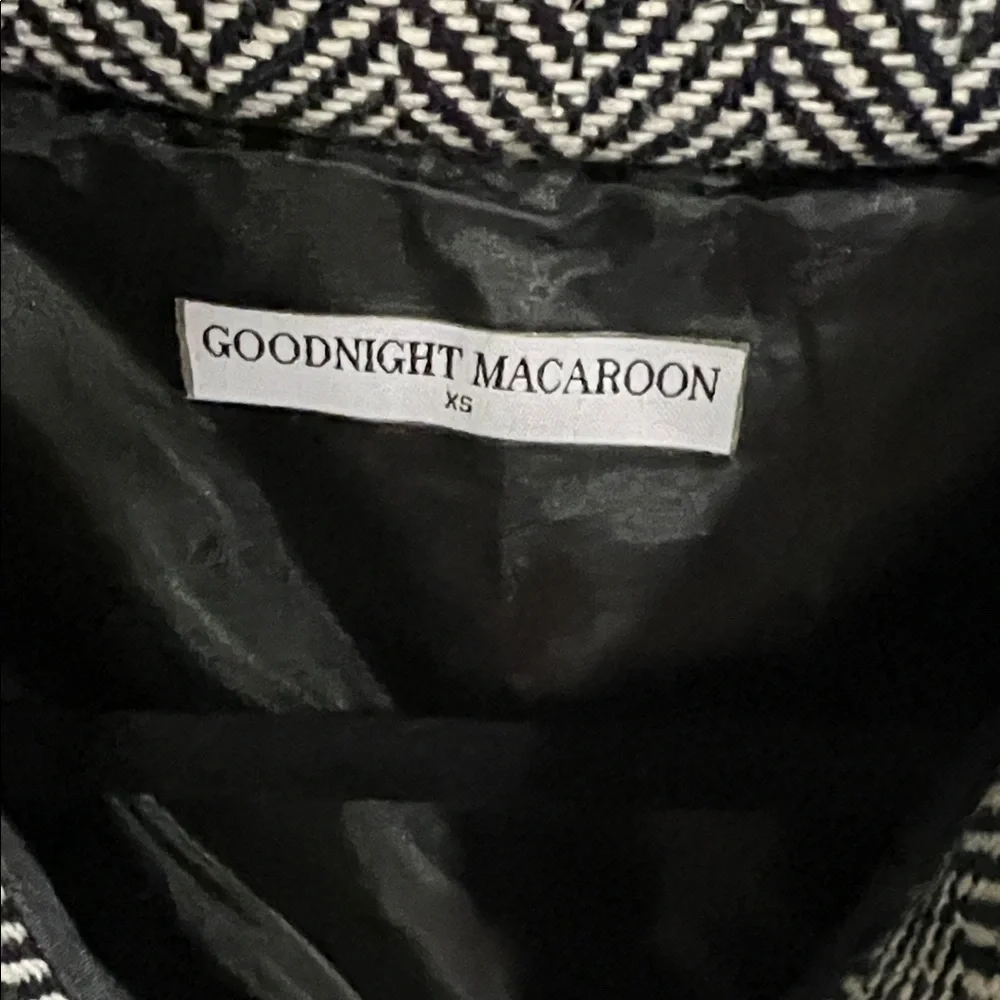 Goodnight Macaroon Black and White Herringbone Vest - Picture 2 of 4
